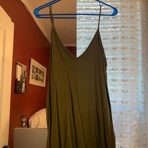 Green spaghetti tank top